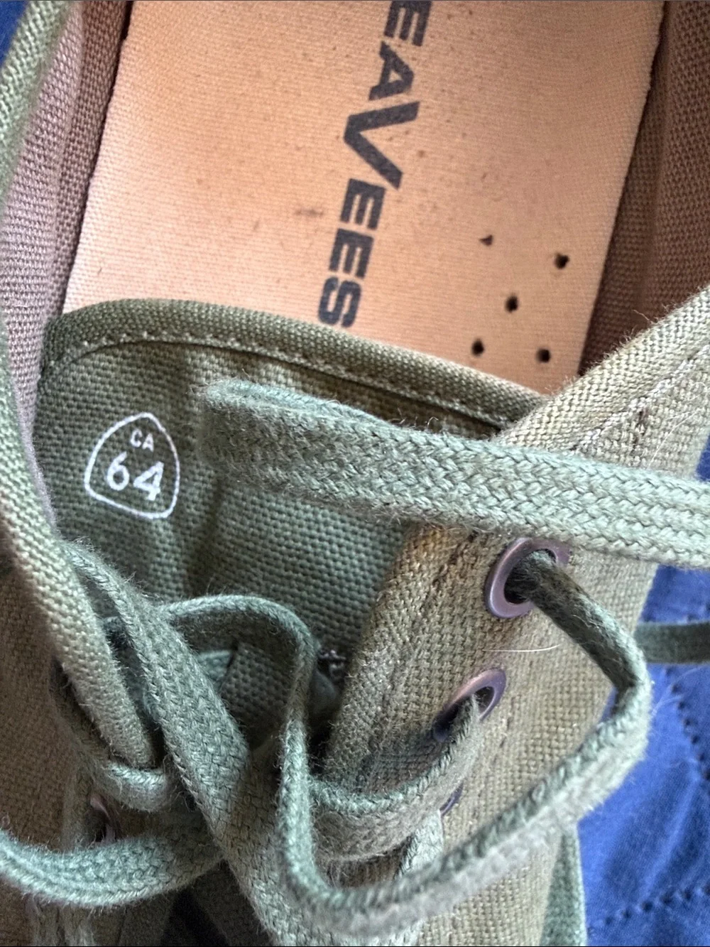SeaVees Olive Canvas Low-Top Sneakers with White Trim